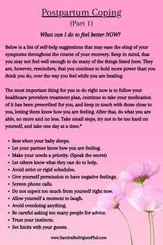 It can be exhausting to keep up appearances when you are feeling depleted and depressed. When you have a baby to take care of on top of that, life can feel unmanageable and out of control. This list of activities can help ease the sting of your symptoms throughout the course of your recovery. #postpartum #maternalmentalhealth #perinatalmooddisorders #reproductivementalhealth #drsandrarodriguezsiuts Postpartum Journaling, Postpartum Depletion, Postpartum Journal, Postpartum Party, Postpartum Self Care, Postpartum Wellness, Postpartum Mental, Baby Hospital Bag Checklist, Maternal Mental Health