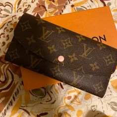 Authentic Emilie Wallet Rose Ballerine In Excellent Condition Hardly Used It Comes With Dust Bag And Box Date Code: 503127 Emilie Wallet, Louis Vuitton Monogram, Dust Bag, Louis Vuitton, Monogram, Things To Come, Wallet, Pink, Color