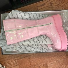 Reposhing This Item I Purchased From @Agoldfire. Loved It, But The Calf Section Does Not Stretch And They Don’t Fit Around My Calfs. Questions? Leave A Comment Below! Demonia Platform Boots, Demonia Platforms, Demonia Shoes, Platform Boots, Dolls Kill, Rain Boots, Size 10, Women Shoes, Dolls