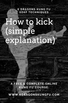 a black and white photo with the words how to kick simple explanation in front of it