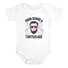 Funny 4th of July Onesie®, Baby Onesie®, Independence Day, Fourth of July Onesie®, Baby Shower Gift, Baby Boy Outfit, 4th Of July Baby Four Score, Soft Baby Clothes, Expecting Parents, Funny Baby Onesies, Gifts For New Parents, Funny Baby