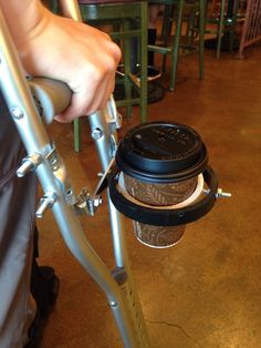 Your Crutches Cup holder DIY Crutches Aesthetic, Crutches Accessories, Ankle Surgery, Adaptive Equipment