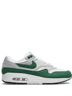 Find NIKE Air Max 1 Anniversary Hunter Sneakers on Editorialist. green/grey leather front lace-up fastening branded heel counter signature Swoosh logo detail logo patch at the tongue round toe signature Air Max sole When buying this unisex item, keep in mind that it is graded in standard men's sizing. These styles are supplied by a premium and authenticated sneaker marketplace. Stocking only the most sought-after footwear, they source and curate some of the most hard to find sneakers from around the world. We've partnered with Good On You — an independent agency that rates how brands perform in relation to their impact on the planet, people and animals, with a multi-criteria rating simplified to a five points scale. In order to be awarded our conscious label, larger brands need to score a Green Nike Air Max High-top Sneakers For Streetwear, Green Sneakers With Air Cushioning For Streetwear, Green Nike Air Max With Air Max Cushioning, Green Custom Sneakers With Air Max Cushioning For Streetwear, Custom Green Sneakers With Air Max For Streetwear, Green High-top Custom Sneakers With Air Cushioning, Green Custom Sneakers With Air Max For Light Sports, Green Custom Sneakers With Air Cushioning For Light Sports, Green Nike Air Max With Boost Midsole For Streetwear