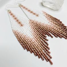 Loom Designs, Earth Tone Color, Beads Work, Beaded Earrings Diy, Loom Bracelet, Soldering Jewelry, Beaded Jewellery, Earrings Diy