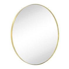 a round mirror on a white background