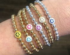 Adjustable Gold Bracelets With Smiley Face, Gold Smiley Face Bracelets As Gift, Trendy Gold Bracelets With Smiley Face, Smiley Face Jewelry, Trendy Smiley Face, Smiley Face Yellow, Purple Smiley Face, Blue Smiley Face, Pink Smiley Face