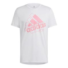 Men's adidas Logo Printing Round Neck Short Sleeve White T-Shirt HM3830 Adidas Logo, White T Shirt, White Tshirt, White T, Adidas Men, Round Neck, Adidas, ? Logo, Sneakers