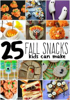 25 fall snacks kids can make