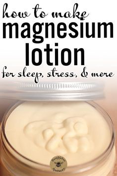 This isn't a thick body butter, it's a light lotion and the perfect way to get magnesium through the skin. Pure, simple ingredients! Magneisum lotion recipe DIY, how to make magnesium lotion with simple, all natural ingredients. #bathandbody Magnesium Lotion Recipe, Magnesium Lotion, Salve Recipes, Diy Kosmetik, Herbal Recipes, Natural Healing Remedies