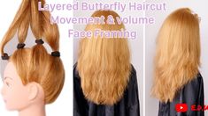 Diy Butterfly Haircut Tutorial, Layered Hair At Home, How To Style Face Framing Layers, Diy Face Framing Layers, How To Cut Face Framing Layers, Razored Pixie Bob, How To Cut Long Layers Yourself, How To Cut Your Own Hair In Layers