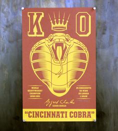 a sign on the side of a building that says, k o cincinnati cobra