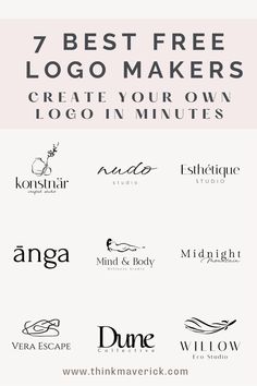 Design Your Distinctive Logo: 7 Free Logo Maker Websites for DIY Branding... Logo Design Concepts, Apps For Logo Design, Branding A Business, Diy Logo Design Free, Business Logos Ideas Graphics, Creating Logo Design, How To Logo Design, Make Logo Design Free, Logo Maker Free Design