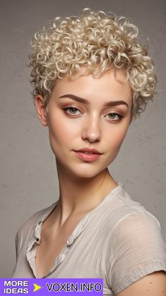 23 Stunning Curly Pixie Haircuts for Every Style and Age Permed Hair Medium Length, Short Curly Blonde, Owls Wallpaper, Chic Hairstyle, Edgy Looks