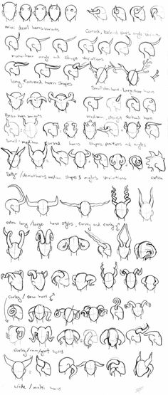 an image of some cartoon character heads with different facial expressions and eyes, all drawn by hand