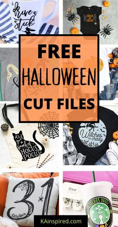 FREE HALLOWEEN CRICUT CUT FILES Cute Halloween Crafts For Kids, Free Halloween Svg, Halloween Resources, Halloween Party Decorations, Make Halloween, Halloween Fonts