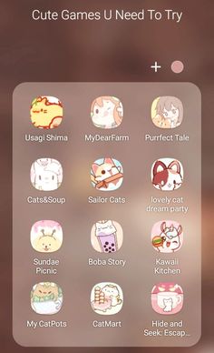 the cute cat sticker pack is shown in this screenshot