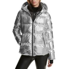 Women's Cir Shine Hooded Puffer In Silver Mfsrp: $295.00 Elevate Your Outerwear Rotation With This Ultra-Sleek Hooded Puffer Jacket. Featuring A Quilted Chevron Finish, The Mid-Length Silhouette Is Filled With Recycled Polyester And Boasts A Snap-Fastened Funnel Neckline For Added Warmth. Style Yours With Everything From Jeans To Leggings. Puffer Jacket Cir 100% Nylon Fill: 100% Recycled Polyester Lining: 100% Nylon Zip Fastening Machine Wash Style 77c6053m421 Imported Brand New With Tags Hooded Michael Kors Outerwear For Fall, Hooded Michael Kors Fall Outerwear, Michael Kors Hooded Fall Outerwear, Fall Hooded Michael Kors Outerwear, Michael Kors Winter Outerwear With Pockets, Michael Kors Fall Outerwear For Cold Weather, Michael Kors Outerwear For Cold Weather In Fall, Fitted Michael Kors Winter Outerwear, Puffer Coat With Fur