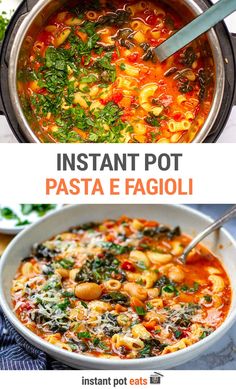 instant pot pasta e fagioi in an instant pot