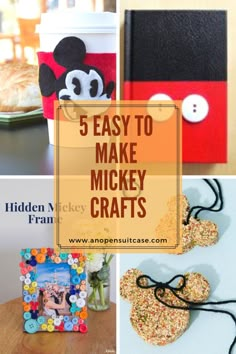 five easy to make mickey crafts that are perfect for the kiddy ones in your life