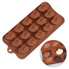 mickey mouse shaped chocolate molding tray with cupcakes