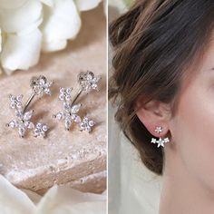 earring crawler, ear climber, gold earrings, pearl earrings, wedding jewelry, wedding earrings, bridal jewelry, bridal earrings, swarovski earrings ► Spend $200 | Receive 10% OFF Your Order with Code: 10OFF200 ► Please note in your order when your wedding date is MEASUREMENTS/MATERIALS: - 18K White Gold over Brass - Cubic Zirconia Crystals - Height 0.8 in (2 cm), Width 0.7 in (1.7 cm) - Hypoallergenic Post ALSO AVAILABLE IN: ► GOLD https://www.etsy.com/listing/612230194/ear-climbers-bridal-earri Earring Crawler, Crystal Headband Wedding, Boho Wedding Earrings, Bridal Earrings Studs, Silver Bridal Earrings, Jacket Earrings, Backdrops Necklace, Jewelry Ear, Pearl Earrings Wedding