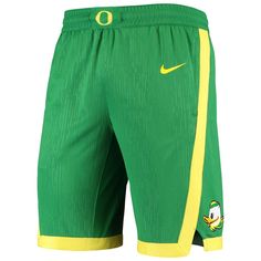 Take to a local hoop with all of the drive that the Oregon Ducks do any time you sport these Replica Basketball shorts. These Nike shorts come complete with Nike Dry and Dri-FIT fabric technologies to keep you fresh and comfortable all day long. The authentic Oregon Ducks design and elastic waistband help you feel all the more ready to hit the hardwood like your favorite college squad. Heat-sealed graphics Machine wash, tumble dry low Stitched woven tag Dri-FIT technology wicks away moisture Off Nike Green, Oregon Ducks, Nike Shorts, Basketball Shorts, Dri Fit, Nike Men, Oregon, Basketball, Nordstrom