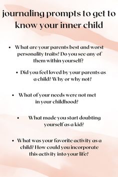 Inner Child Healing Journal Prompts, Healing Thoughts, Journaling Prompts, Deep Thinking