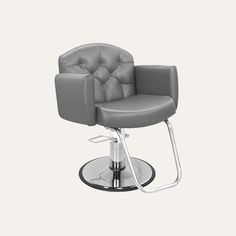 an image of a chair that is in the shape of a reclining chair with chrome legs