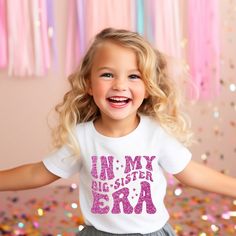 Big sister era shirt, Promoted to big sister, Big sister, Sister Shirts Pregnancy Announcement, Big sis shirt ----------- INFO ABOUT THE ITEM 100% Cotton shirt Glitter decoration for colors / Black is not glitter Short Sleeve shirt CANADA: Your item is shipped via Canada Post with regular untracked mail. Express at checkout. USA : Delivery is with the USPS with tracked mail. Upgrade no longer available :( ★ ESTIMATED DELIVERY: CANADA: 8-10 business days. Does not include tracking. Upgrade availa Big Sister Christmas Announcement Shirt, Pregnancy Announcement With Big Sister, I Am The Big Sister Shirts, Christmas T-shirts Big Sister, Baby Arrival Announcement, Going To Be A Big Sister Shirt, Big Sister Announcement Shirt, Pregnancy Announcement Big Sister, Big Sister Announcement