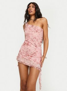 Bramwell One Shoulder Mini Dress Pink One Shoulder Mini Dress, Casual Sundress, Mini Dress Pink, Fleece Dress, Dress For Summer, Ruffle Mini Dress, Outerwear Outfit, Curve Dresses, Versatile Dresses