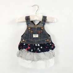 What you are Buying: Osh Kosh Overalls Denim Dress Star Jumper Girls Ruffled Tiered Skirt Vestbak 9M Brand: Osh Kosh Size: 9 Months Color: Red / White / Blue Material: 100% Cotton Condition: Very Good Preowned Condition. Like New. No Rps, Holes, or Stains. No Pets, No Smoking Environment.   Measurements: (See Photos) Thank you!  Please Check Out the Other Items in Our Store.  TA Shipped with USPS First Class Package. Osh Kosh Overalls, Star Jumper, Oshkosh Overalls, Overalls Denim, Month Colors, Denim Overalls, Tiered Skirt, Red White Blue, Overall Shorts