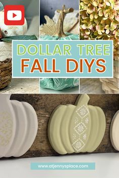 the dollar tree fall diys are great for decorating with pumpkins and other things