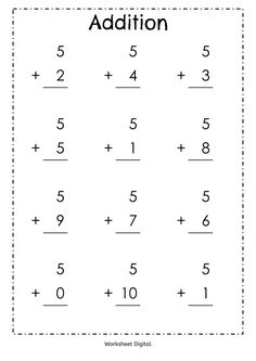 the addition worksheet for kids to learn how to make numbers and write them