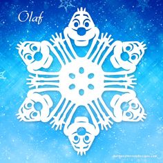 a snowflake that has been cut out to look like an animal