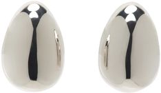 Sophie Buhai: Silver Tiny Egg Studs | SSENSE Formal Silver Drop Clip-on Earrings, Silver Teardrop Clip-on Earrings For Formal Occasions, Formal Silver Teardrop Clip-on Earrings, Luxury Silver Clip-on Earrings With Polished Finish, Sophie Buhai, Clothing Accessories, Egg, Women Wear, Perfect Clothing