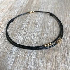 Amelia Black Beaded Anklet Waxed Cord Bracelet Adjustable | Etsy Ankle Braclets, Black Anklet, Wax Cord Bracelet, Anklet Designs, Beaded Anklet, Beaded Anklets, Cord Bracelet, Cord Bracelets, Anklet Jewelry