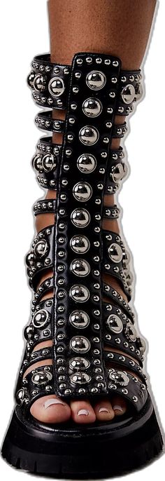 Upcoming Fashion Trends, Studded Gladiator Sandals, Chunky Block Heels, Boho Clothing, Gladiator Sandals, Boho Outfits, Mid Calf, Color Coding, Black Silver