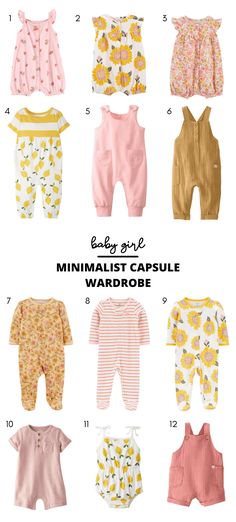 Baby Girl Capsule Wardrobe, Newborn Capsule Wardrobe, Minimalist Newborn, Mom Show, Minimalist Capsule Wardrobe, Fashion Organization, Newborn Baby Girl, Minimalist Lifestyle, Girls Wardrobe