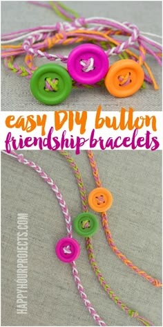 the easy diy button bracelets are great for kids to make