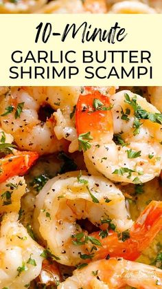 quick and easy garlic butter shrimp scampi is an easy dinner recipe that's ready in under 30 minutes