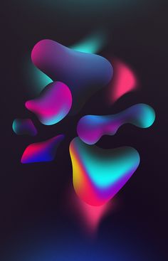 an abstract background with different colors and shapes on the bottom half of the image is black