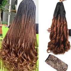 French Curly Braiding Hair 8 Packs 24 Inch Loose Curl Bouncy Synthetic Hair Extensions Spanish Curly Braiding Hair 75g/Pack Pre Stretched French Curl Crochet Hair Yaki Curly Braiding Hair For Black Women Ombre 1b/30 Curly Attachment Braids, Spanish Curl Braids, Spanish Braids, Spanish Curls, Curly Crochet Styles, Women Cornrows, Curl Braids, Hair Challenge