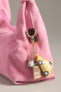 Charming new-trend alert: jewelry for your bag, featuring memorable motifs from your favorite cities. | City Bag Charm by Anthropologie in Yellow, Women's, Polyurethane/Zinc