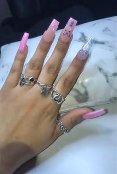 Girly Bracelets, Stacked Rings, Hello Kitty Jewelry