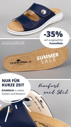 Therapie-Pantoffel Marineblau. Ebenfalls beliebt als komfortable Damen-Pantolette im Alltag. ☑️ Korrigiert und lindert Gelenkschmerzen ☑️ Rutschfeste Sohle ☑️ Ballenweichlegung im Haluxbereich Spezialanfertigung möglich** ☑️ inkl. Wechseleinlage aus Naturkork ☑️ ideal als Hausschuh / Freizeitschuh ☑️ in verschiedenen Farben erhältlich Instagram Photos, Photo And Video, Instagram Photo, Instagram