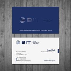 business card design for btt construction, manufacturing and other services on wood planks