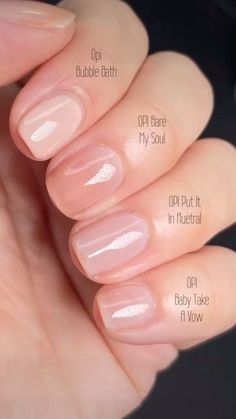 Cc Nails, Sheer Nail Polish, Opi Nail Polish Colors, Sheer Polish, Natural Nails Manicure, Drugstore Lipstick, Opi Gel Nails, Sheer Nails, Opi Colors