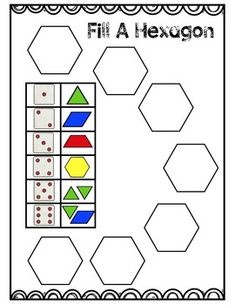 the fill hexagon worksheet for students to practice their skills on addition and subtraction