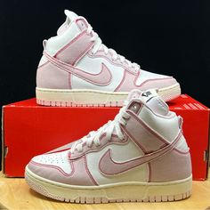 Nike Dunk Hi 1985 Barely Rose Denim Pink Summit White Unisex Shoe Dq8799-100 6.5 Men = 8 Wmns 9 Mens = 10.5 Wmns >Brand New Never Worn And In Amazing Condition, Comes With Box! (Missing Lid) No Rips/Tears/Stains Anywhere On The Shoes. If You Have Any Questions Please Message Me And I’ll Get Back To You As Quickly As Possible. >If You Like This Pair Of Shoes You May Like Some Of My Other Pairs As Well, I Have Over 1,000 Pairs To Choose From I Give Discounts On All Bundles Nike Air Max 2090, White Running Shoes, Nike Dunk High, Nike Air Zoom Pegasus, Dunk High, Pink Nikes, Nike Air Huarache, Nike Flex, Unisex Shoes