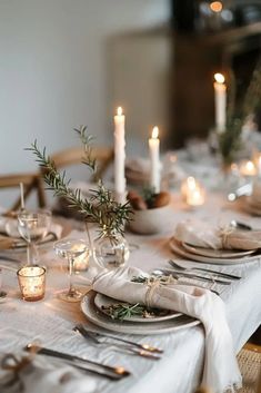 Simple Classy Table Decor, Long Table Thanksgiving Decor, Elegant Dinner Setting, Fall Dinner Party Table Settings, Dinner Table Fall Decor, Thanksgiving Elegant Table Settings, Rustic Thanksgiving Table Decor, Nordic Christmas Table Setting, Organic Modern Table Setting